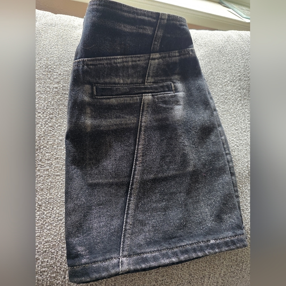 Denim Mini Skirt in Metallic HeartBLANKNYC Size 28 - Picture 4 of 4